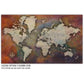 Detailed Collage Push Pin Travel Map - Single Panel