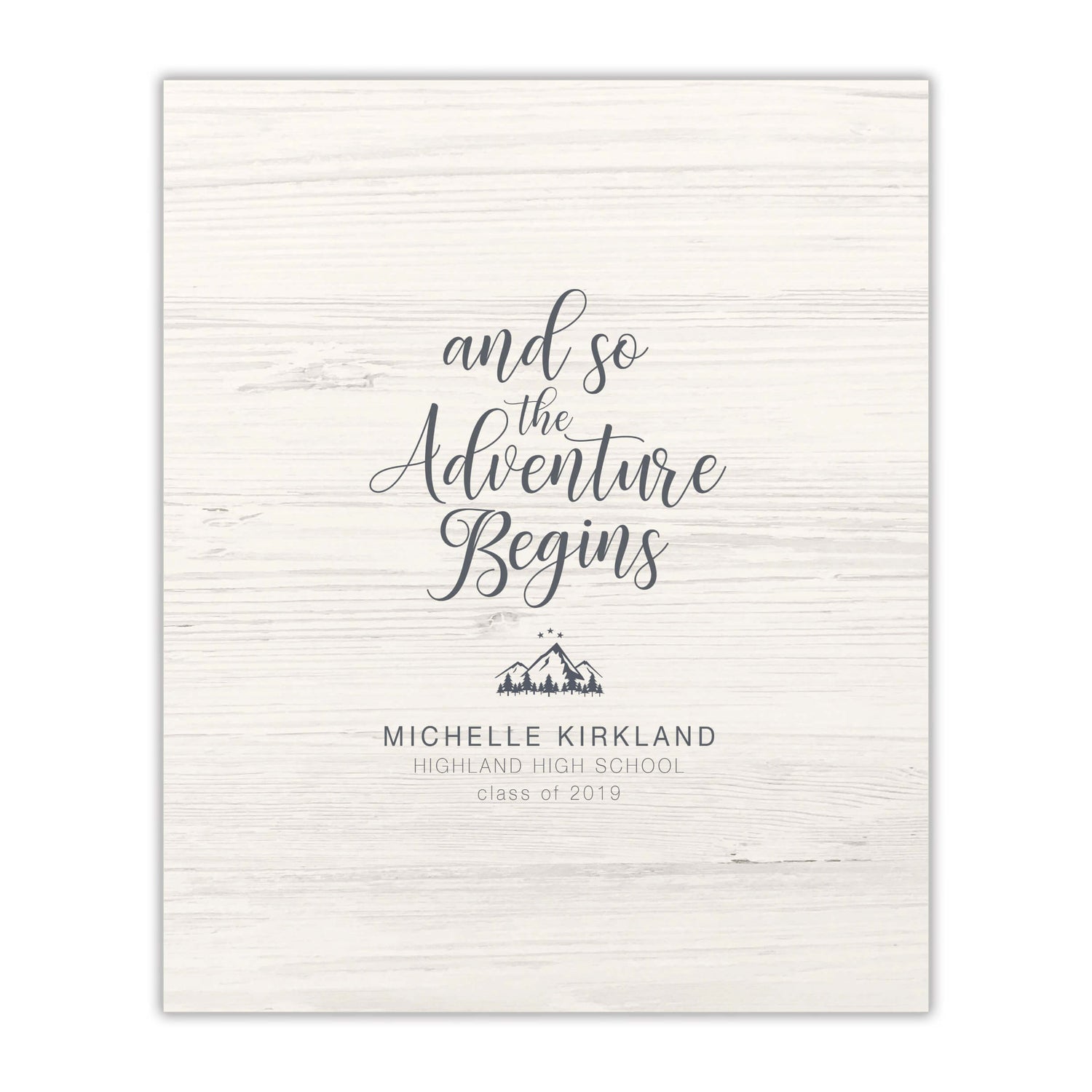 Graduation Autograph Board with Quote - Canvas Wall Art - HolyCowCanvas