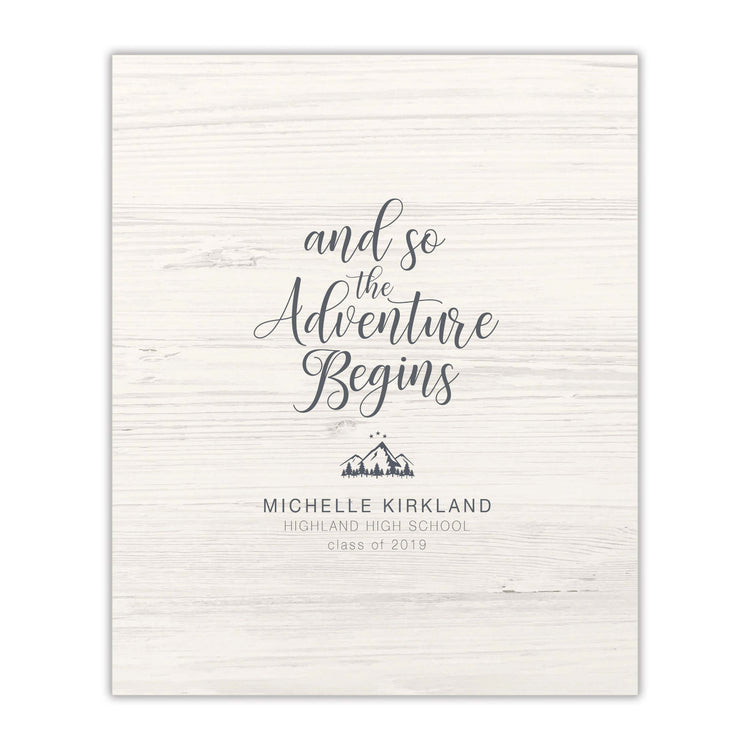 Graduation Autograph Board with Quote - Canvas Wall Art - HolyCowCanvas