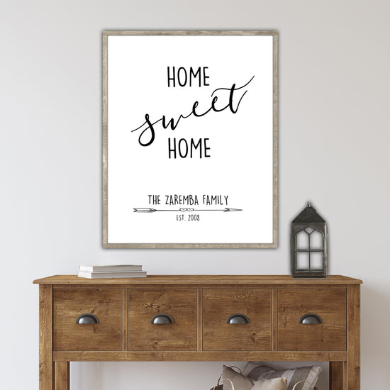 Home Sweet Home Wall Art on Canvas