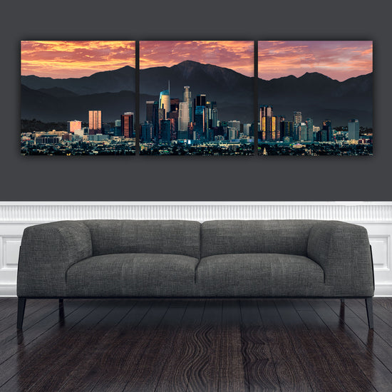 Los Angeles Skyline on Canvas