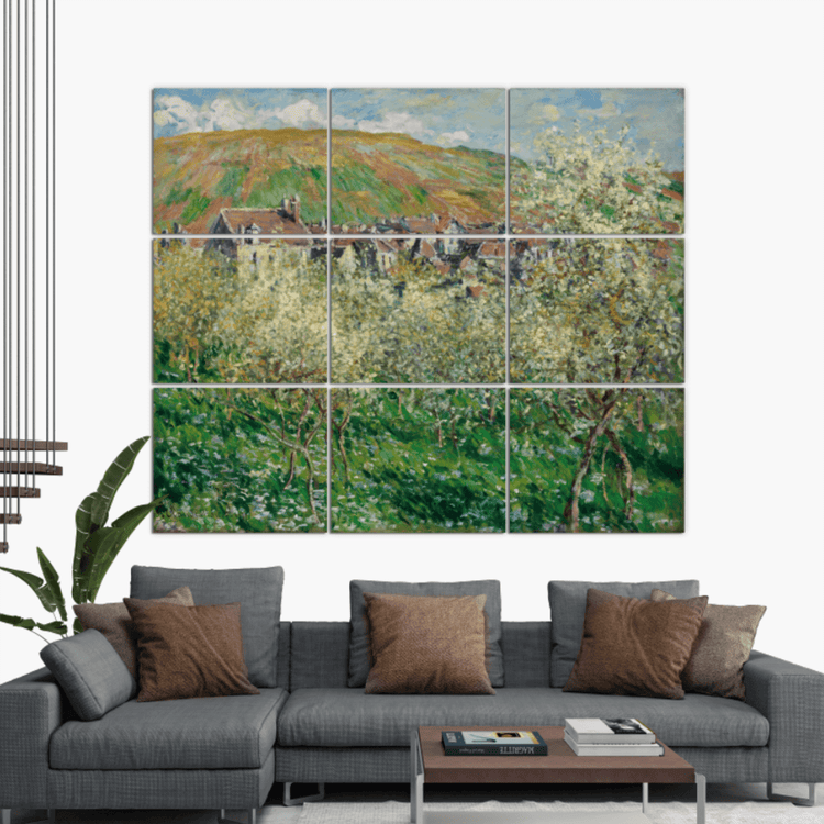Monet Plum Trees in Blossom on Canvas - Canvas Wall Art - HolyCowCanvas