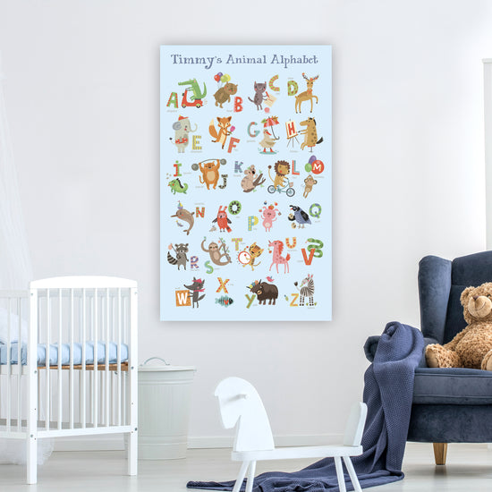 Animal Alphabet Canvas Wall Art