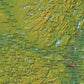 New York Push Pin Terrain Map