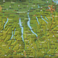 New York Push Pin Terrain Map