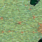 Michigan Push Pin Terrain Map