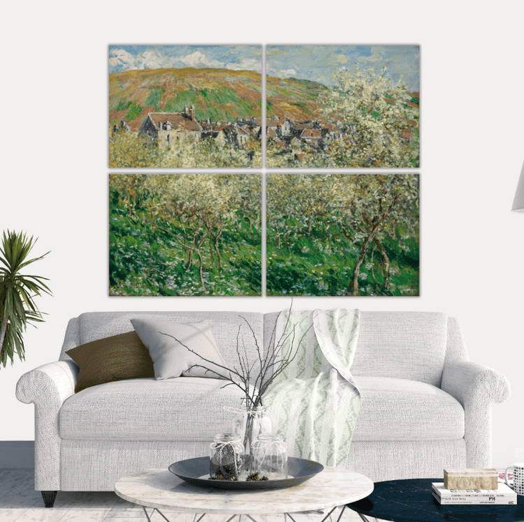 Monet Plum Trees in Blossom on Canvas - Canvas Wall Art - HolyCowCanvas