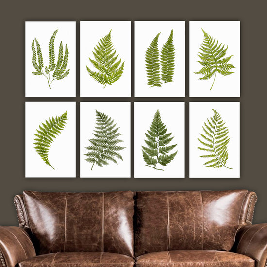 Large Botanical Fern Art on Canvas