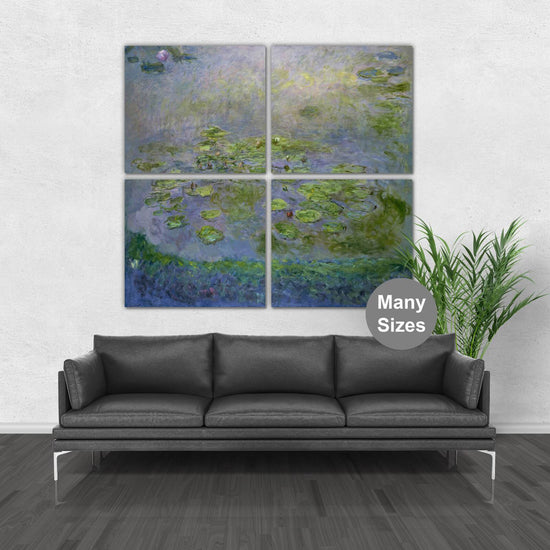 Monet Water Lilies Canvas Wall Art - Canvas Wall Art - HolyCowCanvas