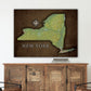 New York Push Pin Terrain Map