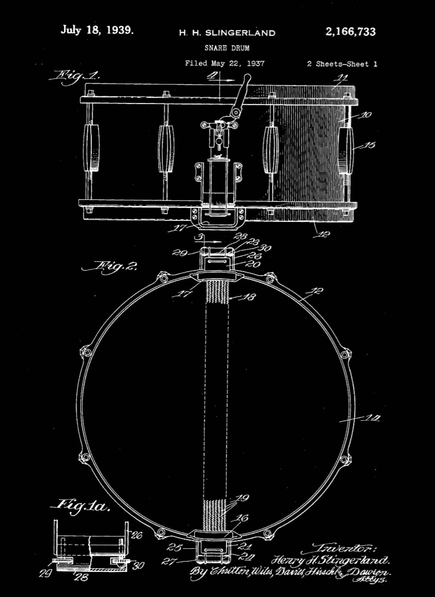 Music Patent Print Set on Canvas - Canvas Wall Art - HolyCowCanvas