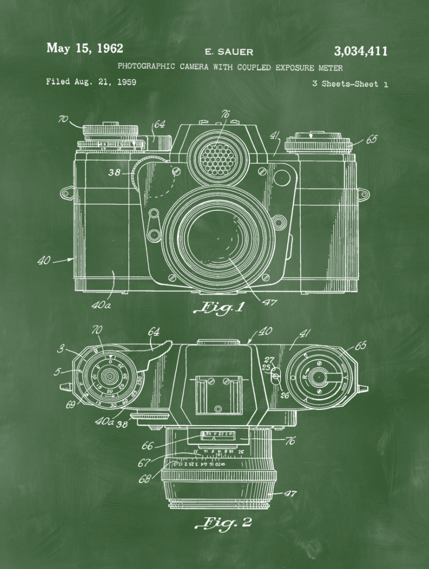 Camera Patent Print Art on Canvas - Canvas Wall Art - HolyCowCanvas