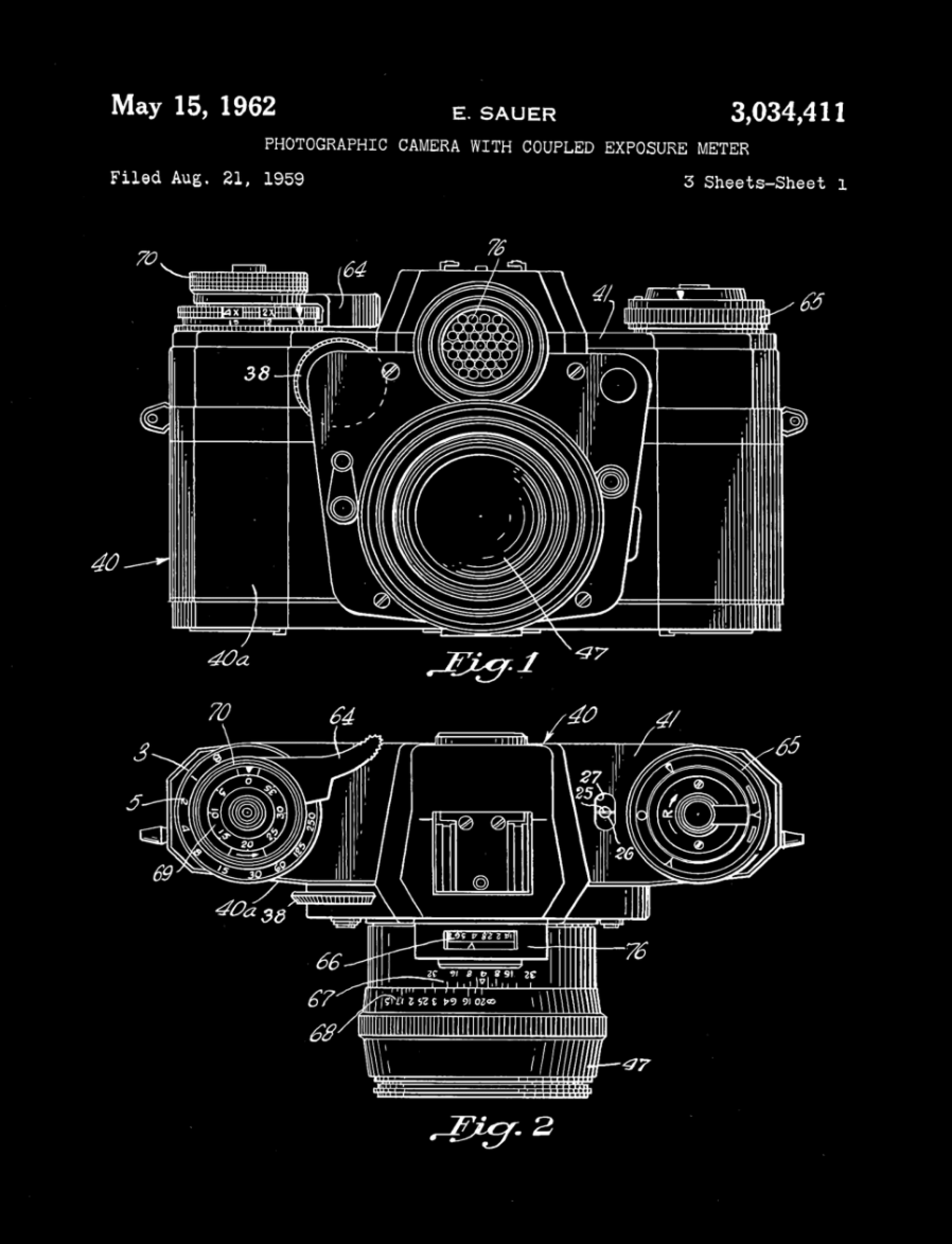 Camera Patent Print Art on Canvas - Canvas Wall Art - HolyCowCanvas