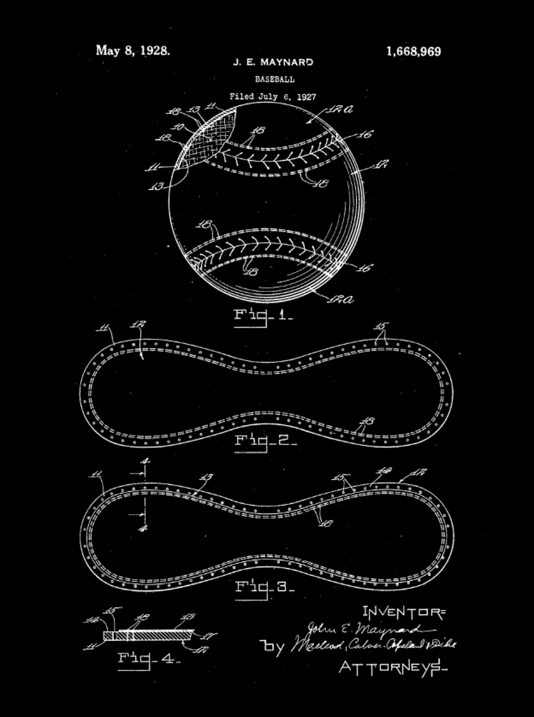 Sports Patent Print Set on Canvas - Canvas Wall Art - HolyCowCanvas