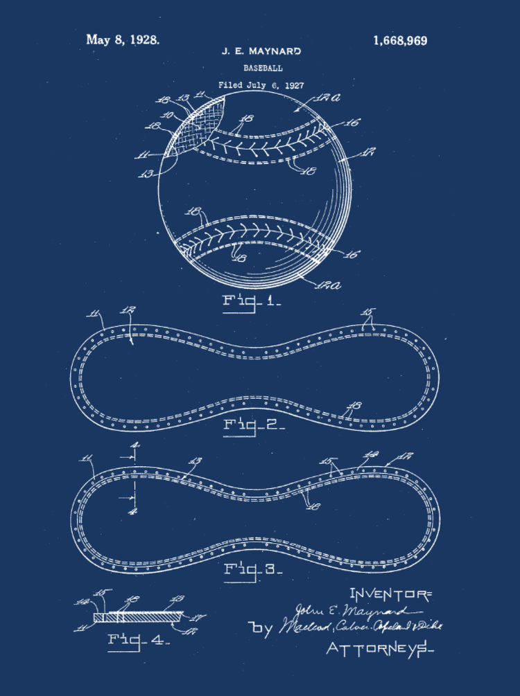 Sports Patent Print Set on Canvas - Canvas Wall Art - HolyCowCanvas