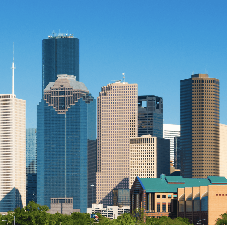 Houston Skyline Canvas Wall Art - Canvas Wall Art - HolyCowCanvas