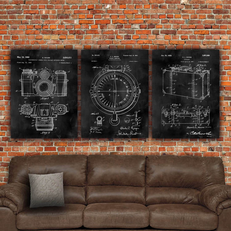 Airplane Patent Print Art on Canvas - Canvas Wall Art - HolyCowCanvas