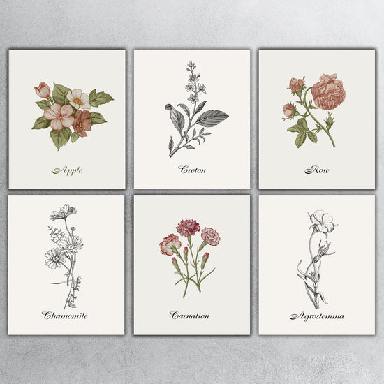 Vintage Floral Canvas Prints