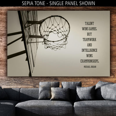 Simple Basketball court home canvas wall art