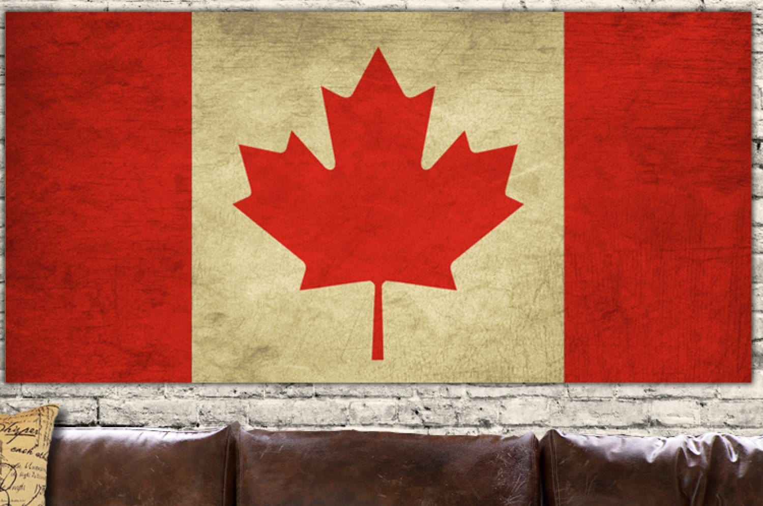 Canada Flag Canvas Wall Art - Canvas Wall Art - HolyCowCanvas