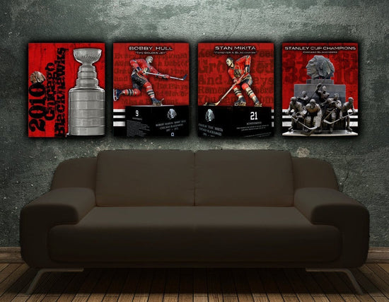 Chicago Blackhawks Single Print - Canvas Wall Art - HolyCowCanvas