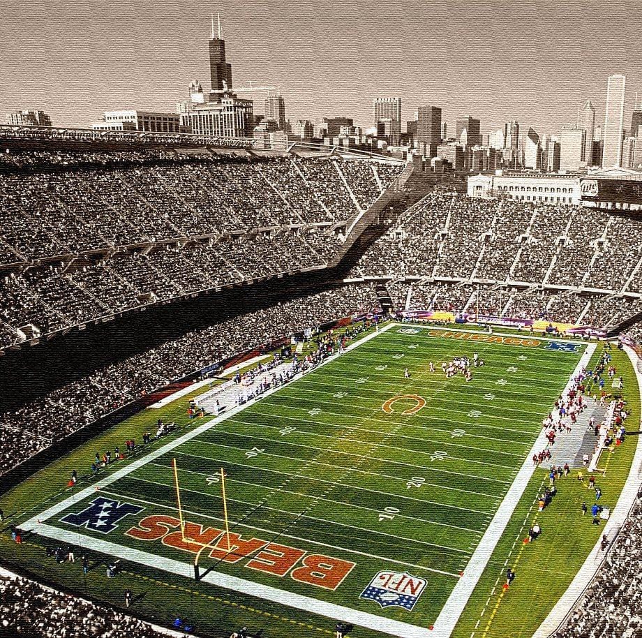 Chicago Stadium THE MADHOUSE ON MADISON Blackhawks & Bulls Color  **11x14** C