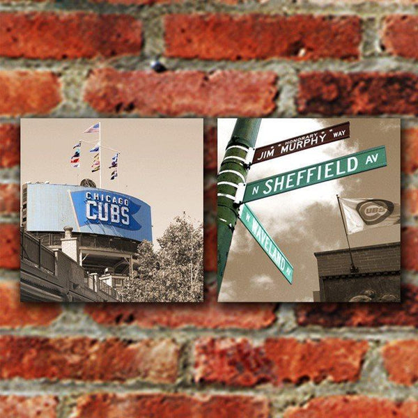 Wrigley Field 1935 Chicago Cubs Canvas Print – Large 36x24 – North Side