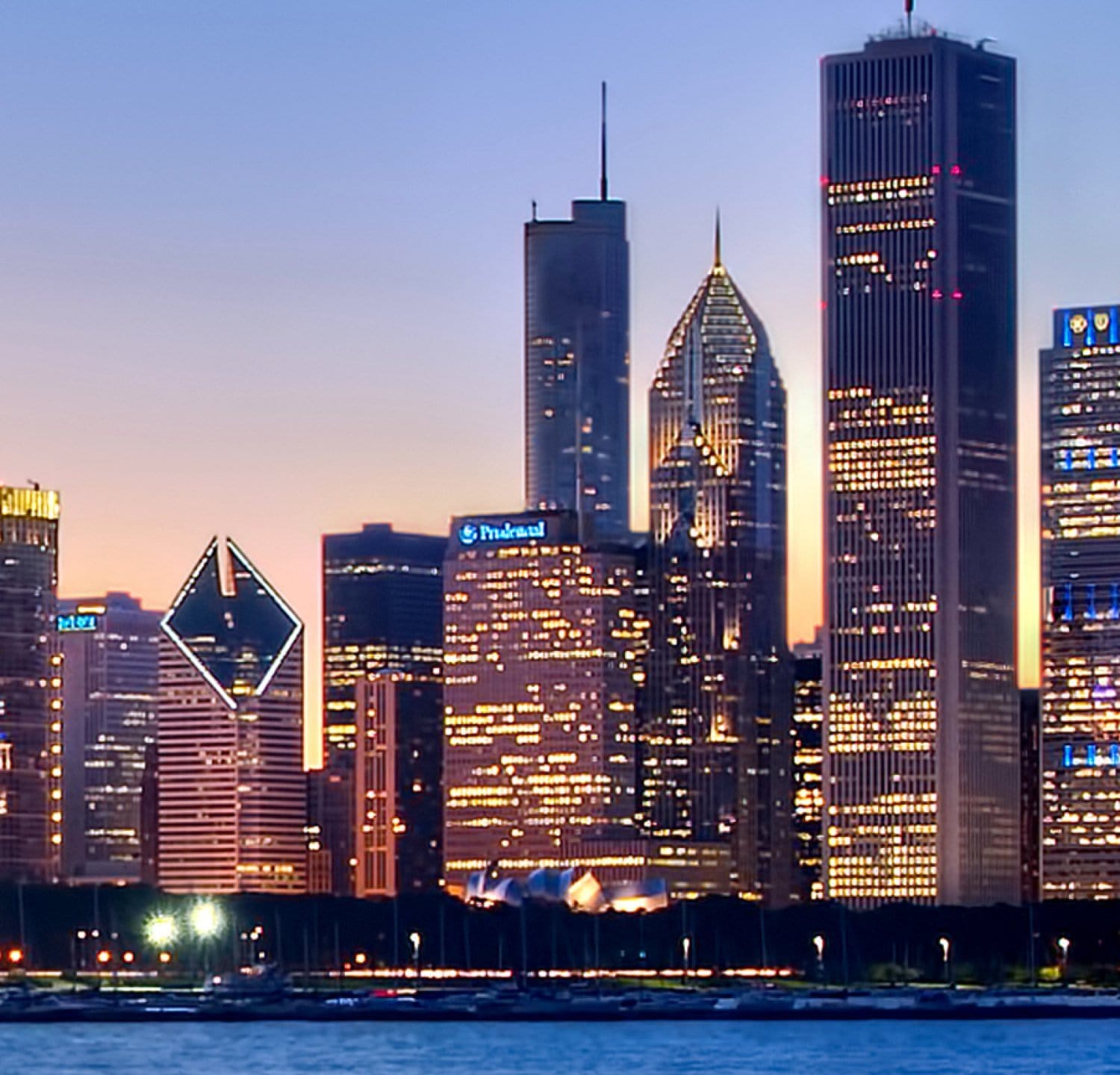Chicago Skyline at Dusk | Holy Cow Canvas