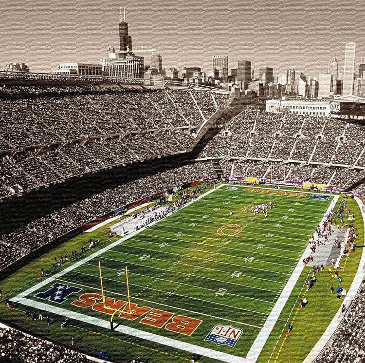 Chicago Sports Stadium Set - Canvas Wall Art - HolyCowCanvas