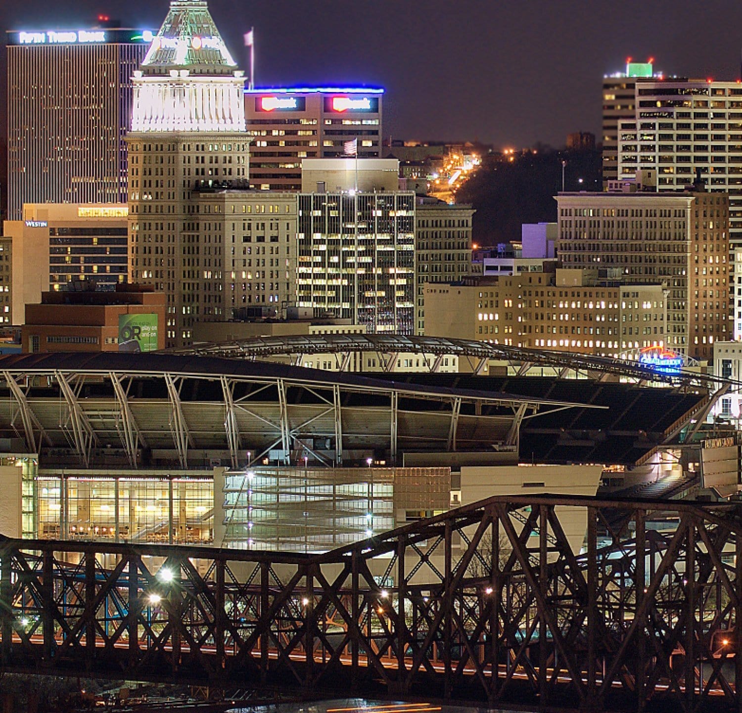 Cincinnati Skyline Wall Art - Canvas Wall Art - HolyCowCanvas