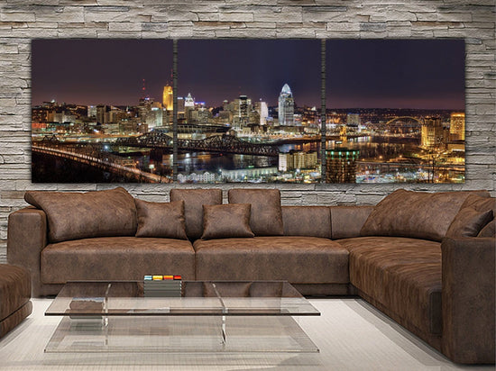 Cincinnati Skyline Wall Art - Canvas Wall Art - HolyCowCanvas