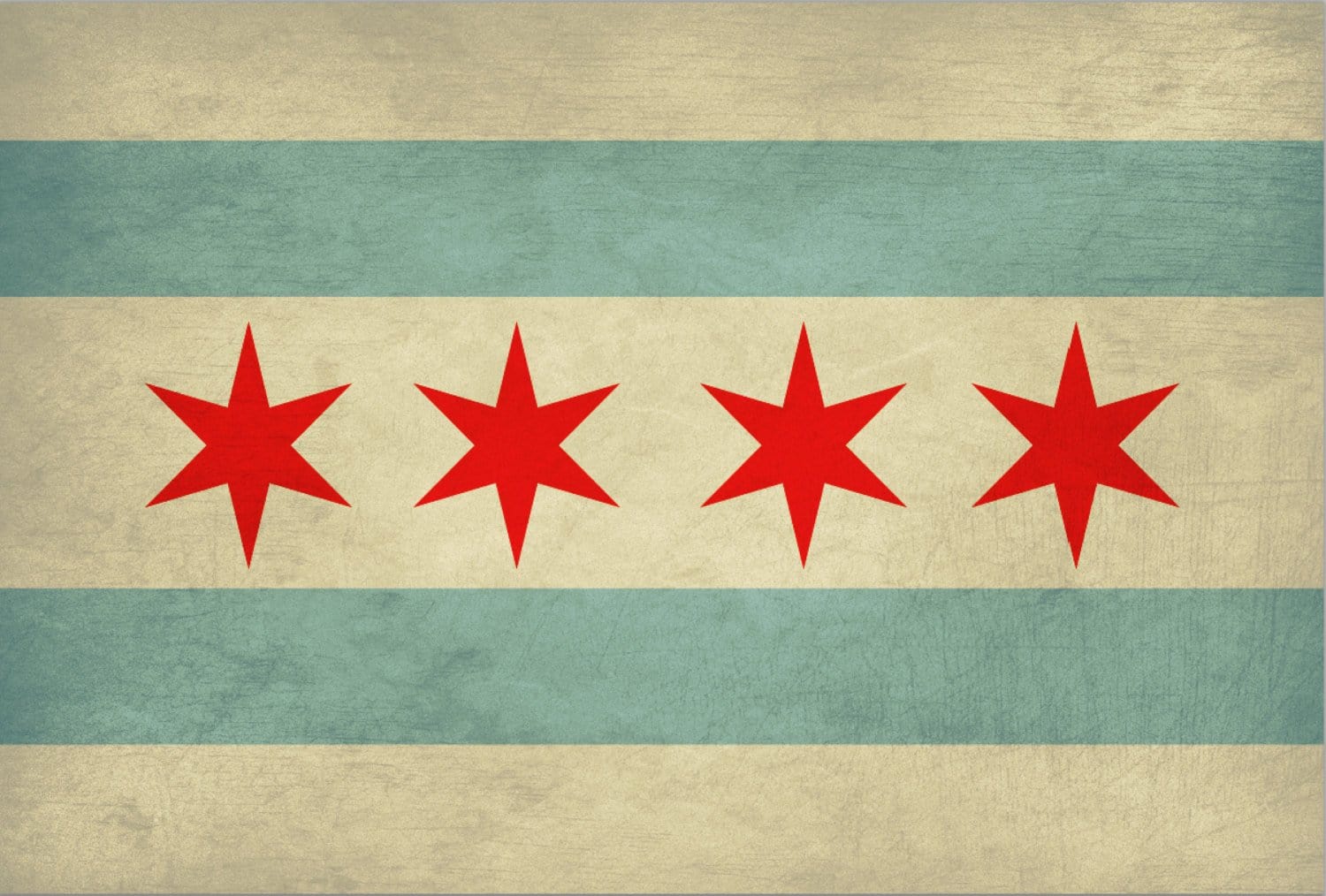 City of Chicago Flag Canvas Art - Canvas Wall Art - HolyCowCanvas