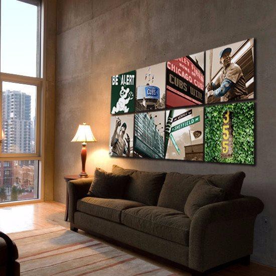 Chicago Cubs Canvas Art Prints - Set of 8 - Canvas Wall Art - HolyCowCanvas