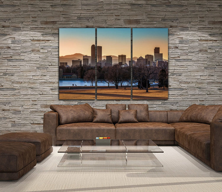 Denver Skyline Canvas Wall Art - Canvas Wall Art - HolyCowCanvas