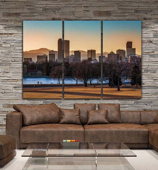 Denver Skyline Canvas Wall Art - Canvas Wall Art - HolyCowCanvas