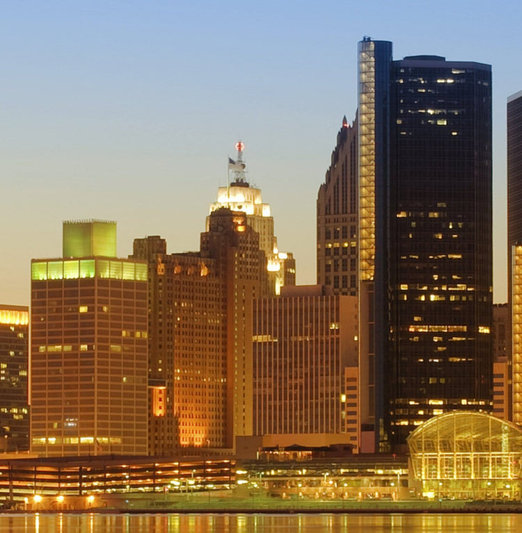 Detroit Skyline Wall Art - Canvas Wall Art - HolyCowCanvas