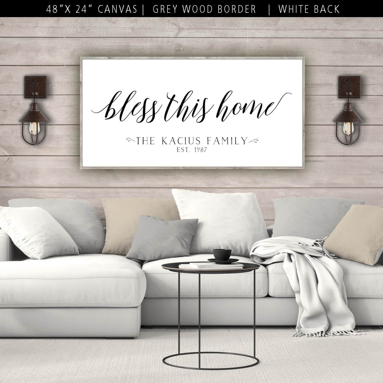 Bless This Home Sign - Canvas Wall Art - Canvas Wall Art - HolyCowCanvas