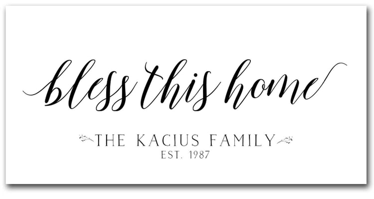 Bless This Home Sign - Canvas Wall Art - Canvas Wall Art - HolyCowCanvas
