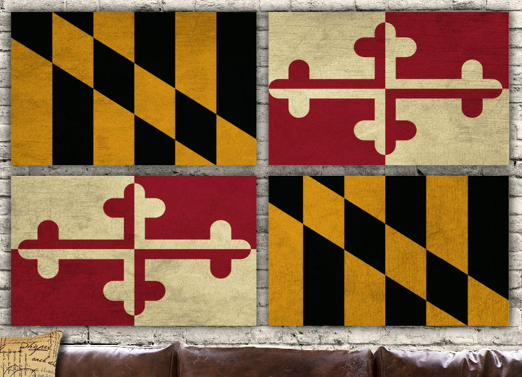Maryland State Flag Canvas Wall Art - Canvas Wall Art - HolyCowCanvas