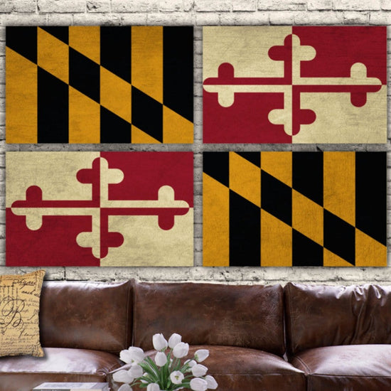 Maryland State Flag Canvas Wall Art - Canvas Wall Art - HolyCowCanvas
