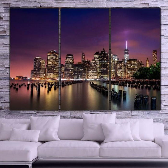 NYC Sunset Canvas Wall Art - Canvas Wall Art - HolyCowCanvas