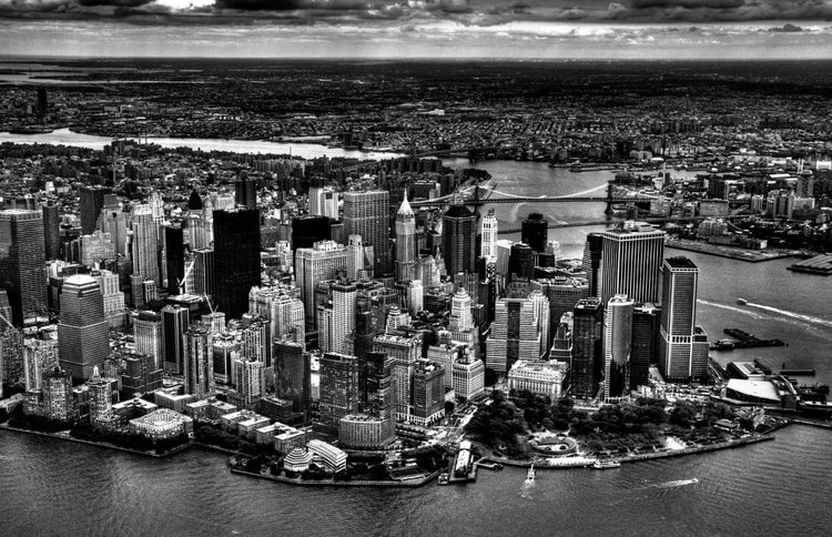 New York Skyline Aerial Canvas Wall Art - Canvas Wall Art - HolyCowCanvas
