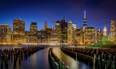 NYC Skyline at Night Canvas Wall Art - Canvas Wall Art - HolyCowCanvas