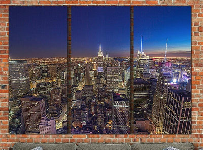 New York Skyline at Dusk - Canvas Wall Art - Canvas Wall Art - HolyCowCanvas