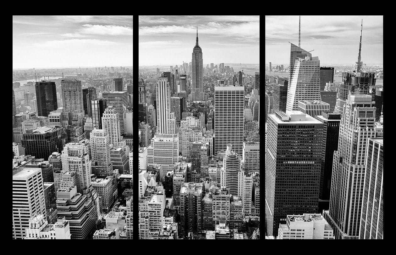 NYC Skyline Wall Art - Empire State B&W | Holy Cow Canvas