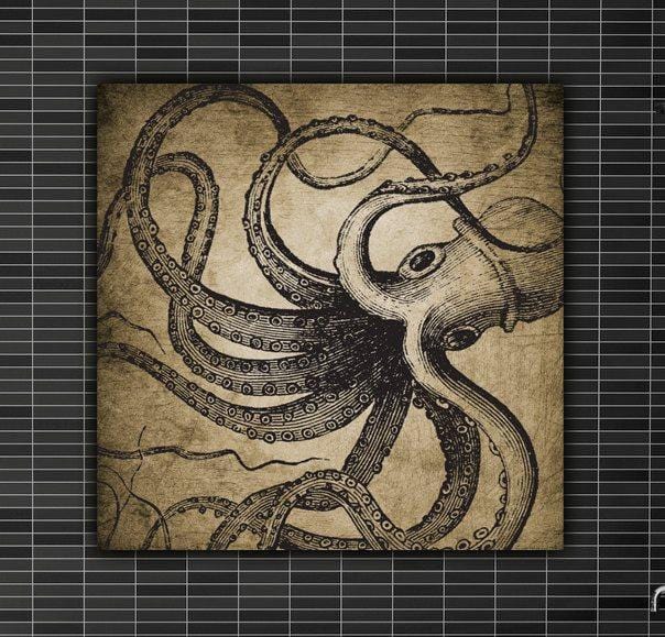 Octopus Wall Art on Canvas - Canvas Wall Art - HolyCowCanvas