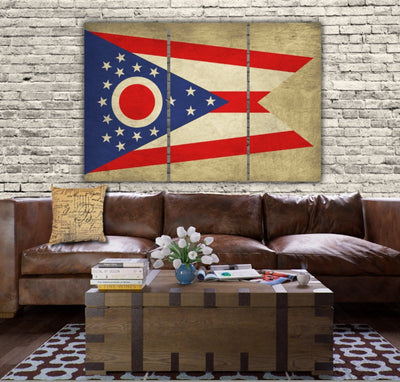 Ohio State Flag Canvas Wall Art - Canvas Wall Art - HolyCowCanvas