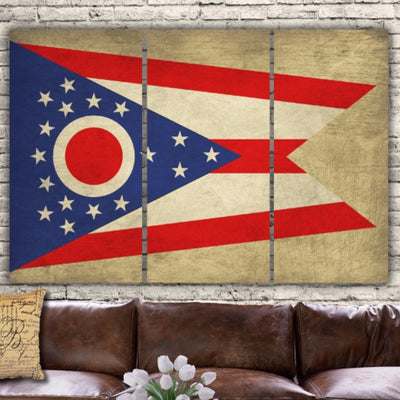 Ohio State Flag Canvas Wall Art - Canvas Wall Art - HolyCowCanvas