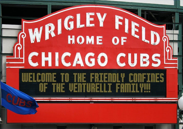 Personalized Wrigley Field Marquee Canvas - Canvas Wall Art - HolyCowCanvas