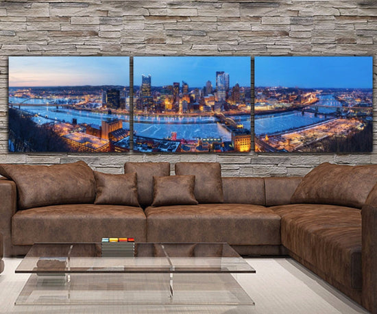 Pittsburgh Skyline Canvas Wall Art - Canvas Wall Art - HolyCowCanvas